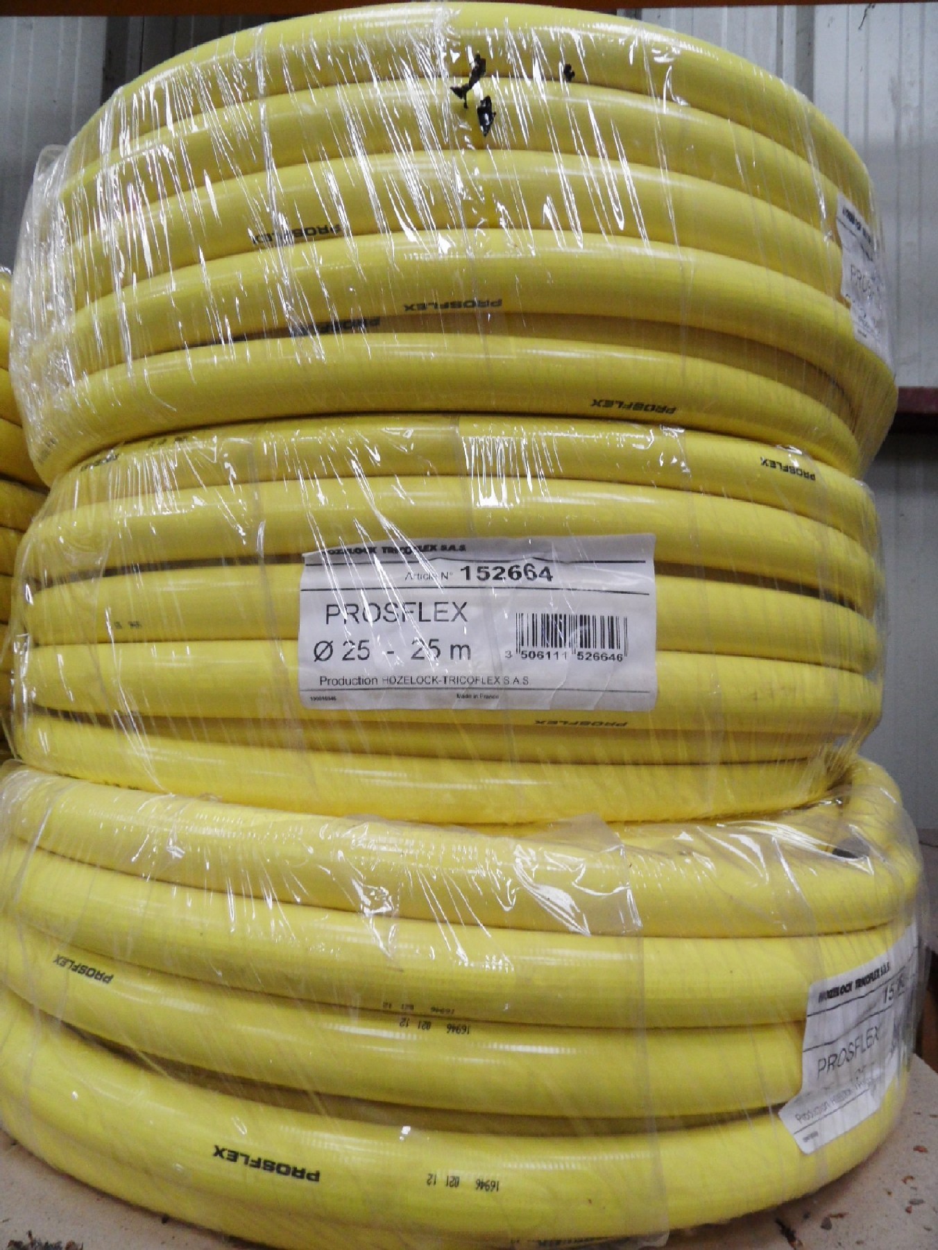 Tuyau d'arrosage tricoté diamètre 25 mm jaune 20m - Provence Outillage